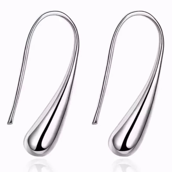 Sterling Silver Water drop shape earings - Picture 2 of 10